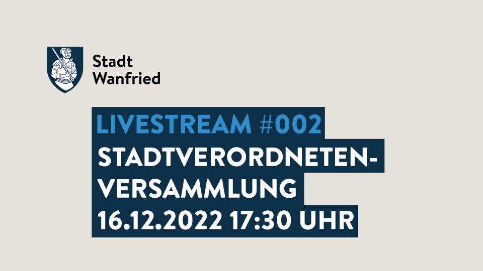2022-12-14 Thumbnail Youtube Livestream 002 Stadtverordnetenversammlung 16.12.2022