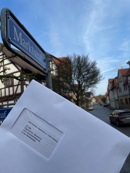 Pressemitteilung vom 05.04.2024 - Zukunft der Marktstraße - Anlieger erhielten Fragebogen
